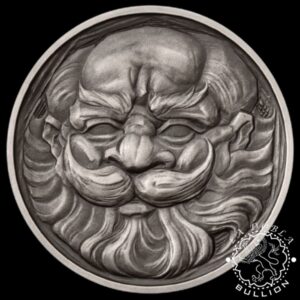 Moneda de Plata Figuras Mitológicas Enano 1 oz BU - Niue - 2026 - Reverso