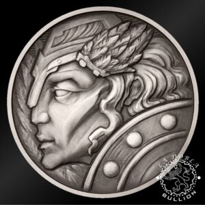 Moneda de Plata Figuras Mitológicas Valquiria 1 oz BU - Niue - 2026 - Reverso
