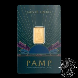 Lingote de Oro Lady of Liberty 2,5 g - PAMP - Tarjeta Reverso