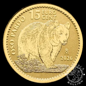 Moneda de Oro Oso Pardo 1/10 oz Proof Inverso - España - 2026