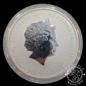 Moneda de Plata Lunar Series II Perro 1 kg BU - Australia - 2018 - Recomprada - Anverso