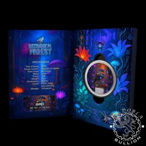 Moneda de Plata Mechanical Forest Pájaro 1 oz Proof - Liberia - 2026 - Estuche Intero
