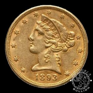 Moneda de Oro 5 Dólares Half Eagle Liberty Head - EE.UU. - 1866-1908 - Reverso