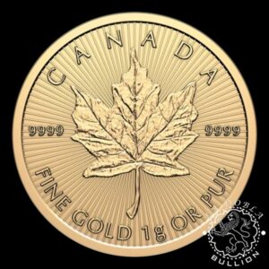 Moneda de Oro Maple Leaf 25 x 1g BU - Maplegram - Canadá - 2026 - Reverso