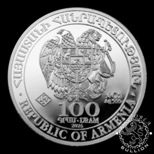 Moneda de Plata Arca de Noé 14 oz BU - Armenia - 2026 - Anverso