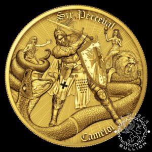Moneda de Plata Camelot Sir Perceval Gilded Edition 1 oz BU - Niue - 2026 - Reverso