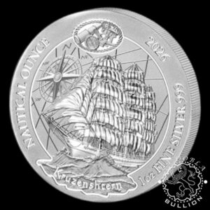 Moneda de Plata Onza Náutica Kruzenshtern 1 oz BU - Ruanda - 2026 - Reverso