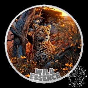 Moneda de Plata Wild Essence Leopardo 1 oz Proof - Liberia - 2026 - Reverso