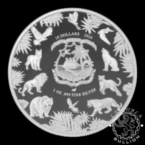 Moneda de Plata Wild Essence Puma 1 oz Proof - Liberia - 2026 - Anverso